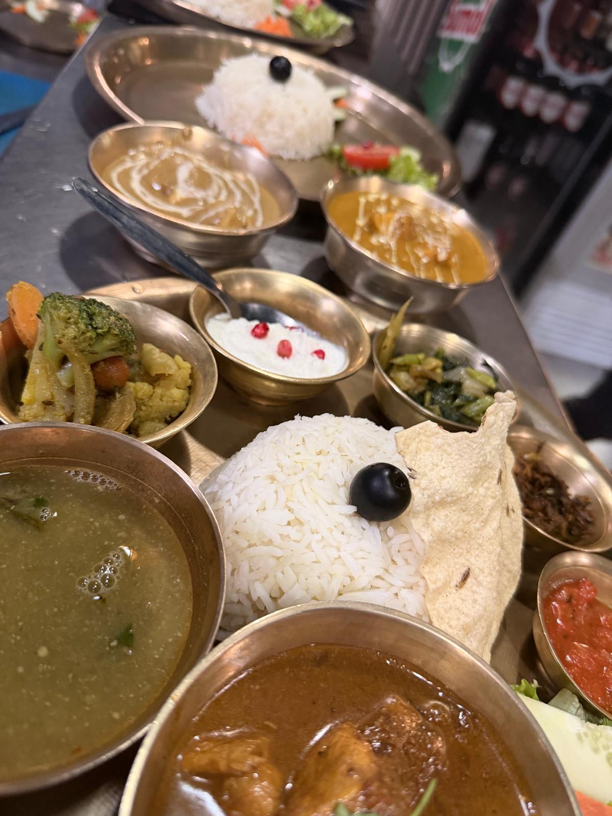 Royal brass khana thali