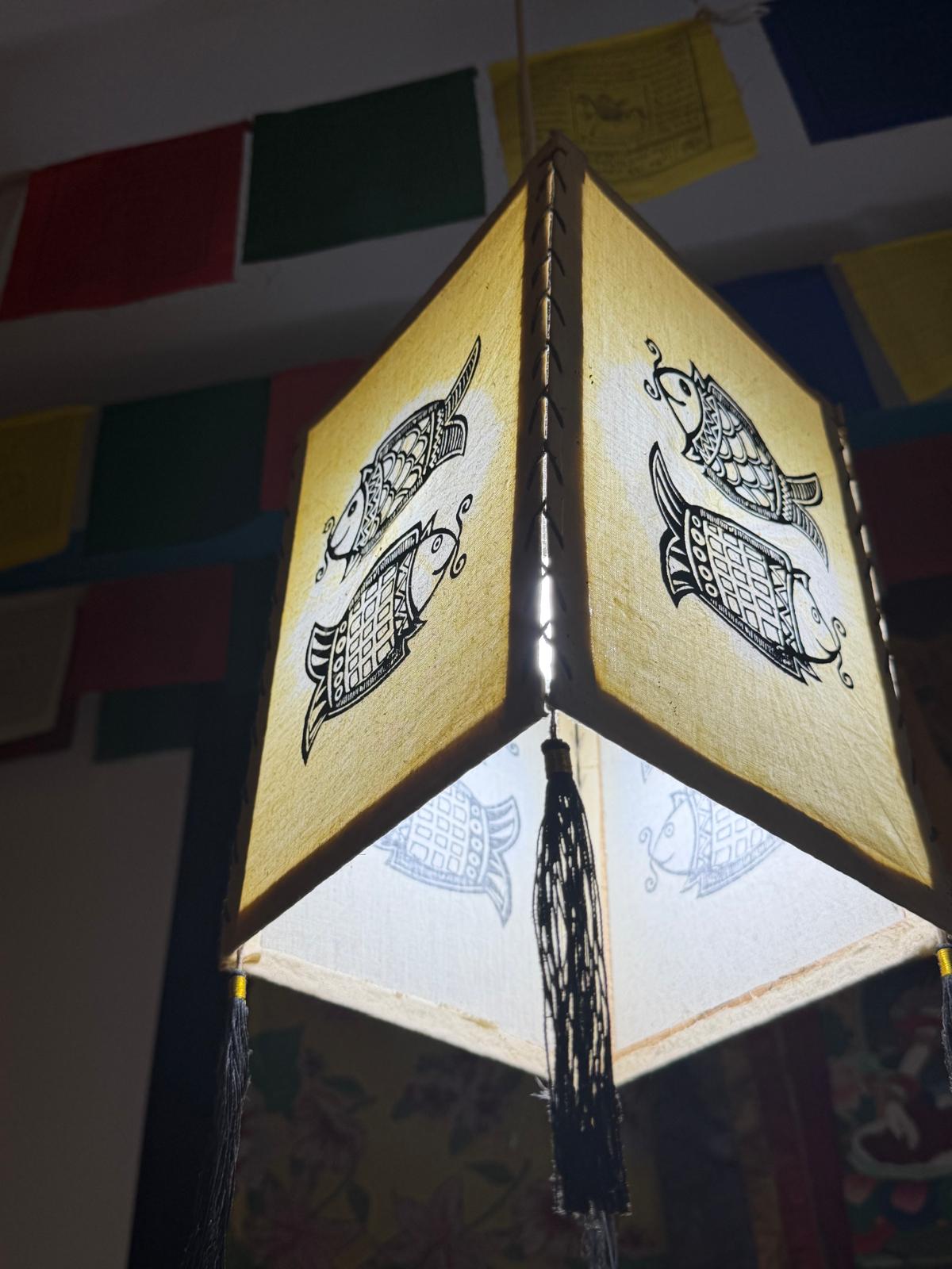 Hand-painted paper lantern