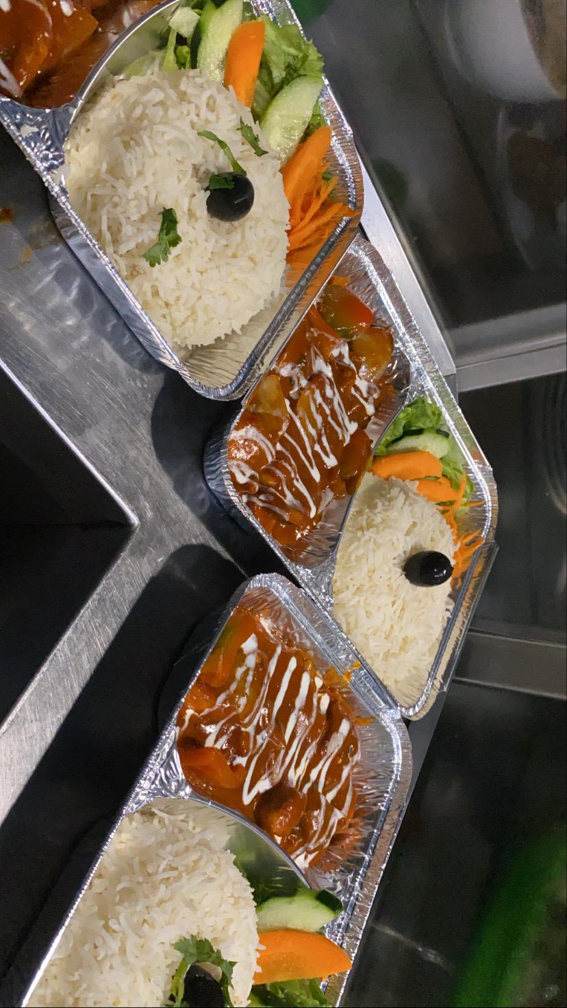 Curry and rice, ready to go